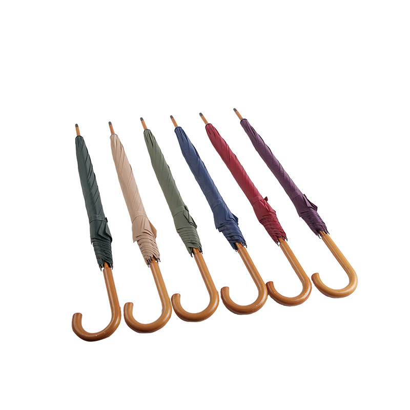 Mor Ahşap Saplı Pongee Düz Şemsiye-0E6B0064