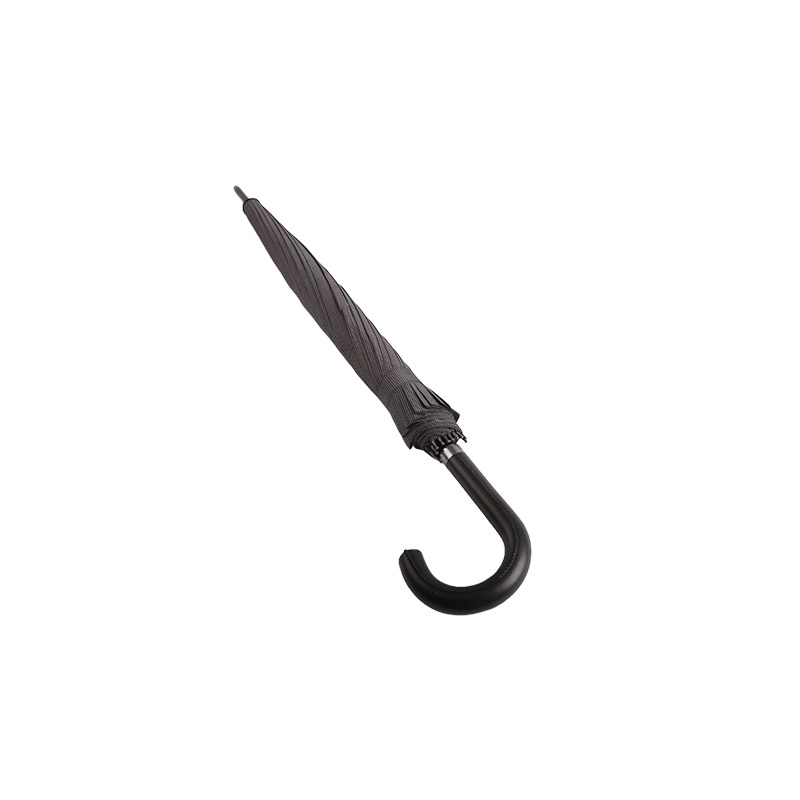 Koyu Kahve Rengi Kolay Onarılabilen İpek Kumaş Düz Şemsiye-0E6B0318