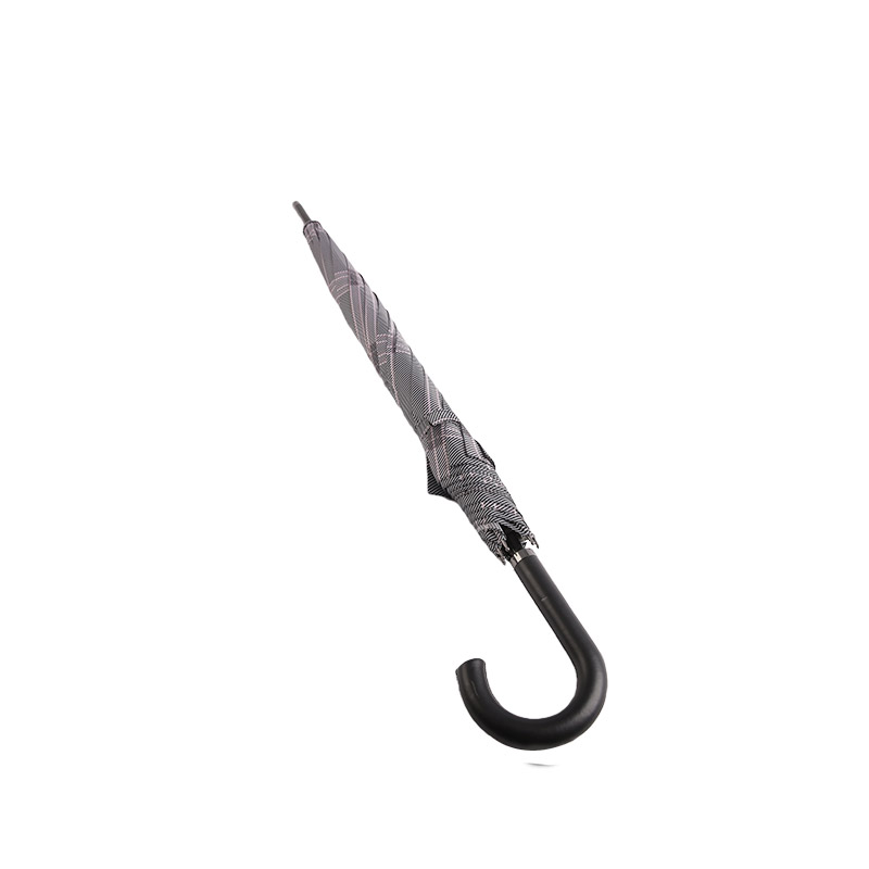 Koyu Gri Kareli İpek Düz Şemsiye-0E6B0351