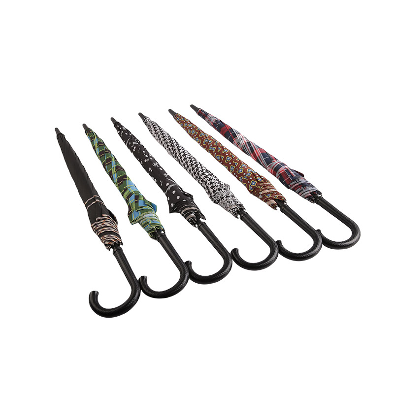 Üç Renkli Şeritler Karışık Pongee Düz Şemsiye-0E6B0378