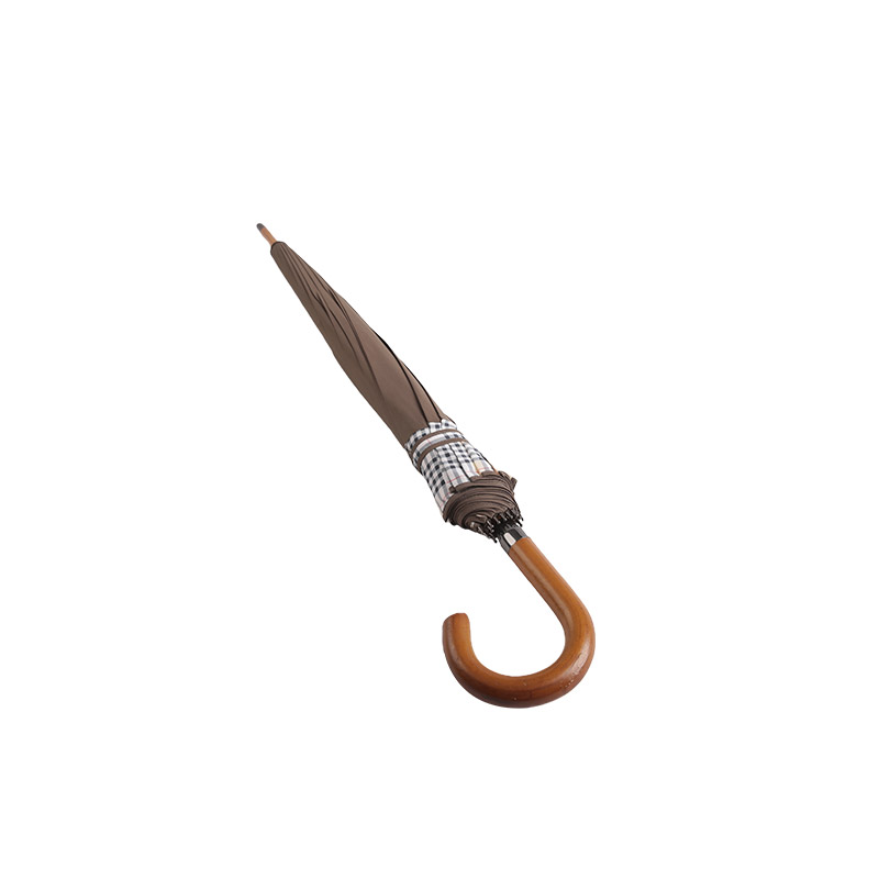 Kahverengi Ve Ekose Pongee Düz şemsiye-0E6B0402 Arasındaki Uyum