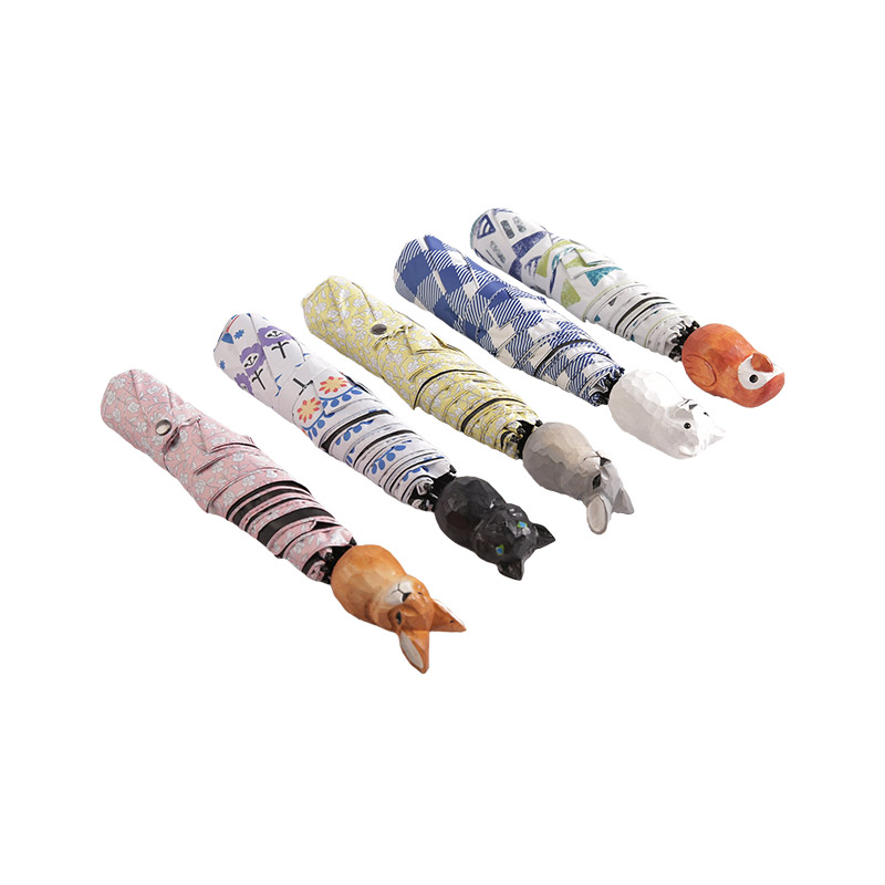 Papyon Çember Sıralama Pongee Kaplamalı Üç Katlı Şemsiye-0E6B0454