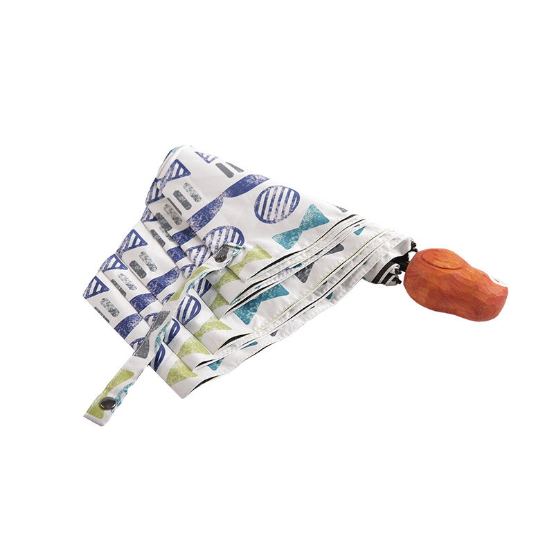 Papyon Çember Sıralama Pongee Kaplamalı Üç Katlı Şemsiye-0E6B0454