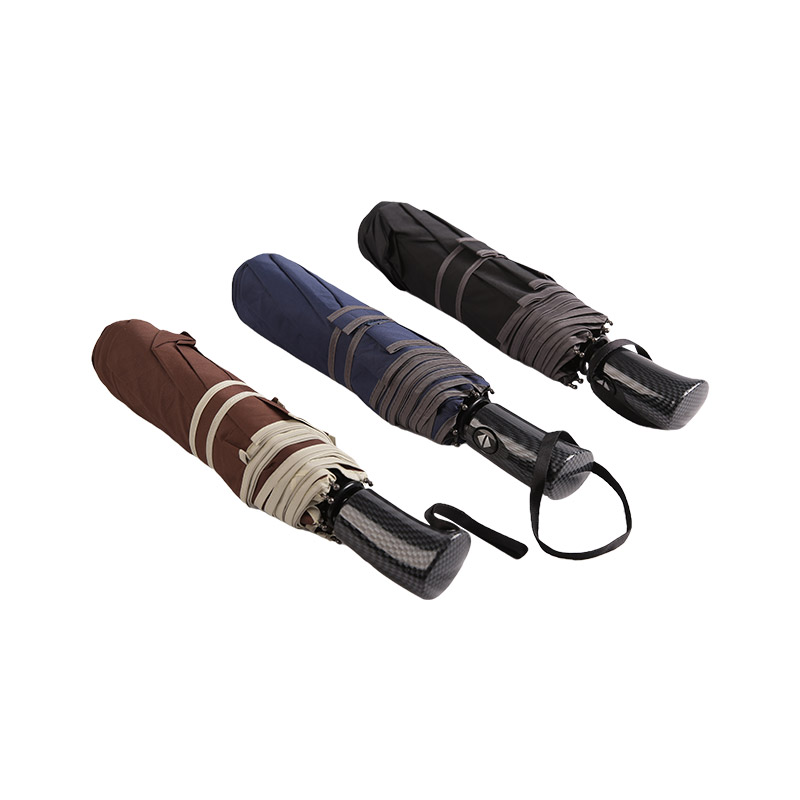 Business Style Kahve Pongee Üçlü Şemsiye-0E6B0471