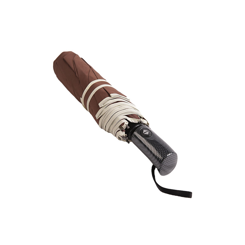 Business Style Kahve Pongee Üçlü Şemsiye-0E6B0471