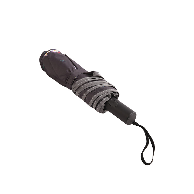 Düzensiz Kuşlar Pongee Üçlü Şemsiye-0E6B0764