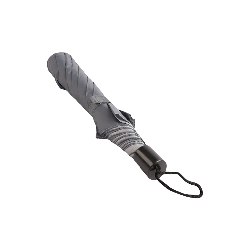 Basit Saf Gümüş Metal İki Katlı Şemsiye-0E6B0782